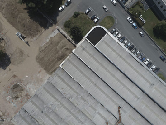 Aerofotogrammetria per rilievo con drone su area industriale ex Tintotex - Parabiago - Milano