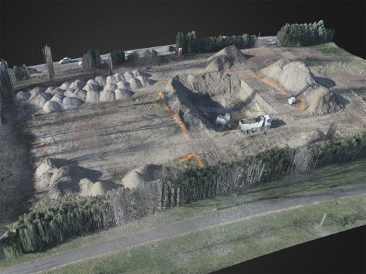 Elaborazione modelli 3D con drone durante intervento di bonifica terreni contaminati - Milano